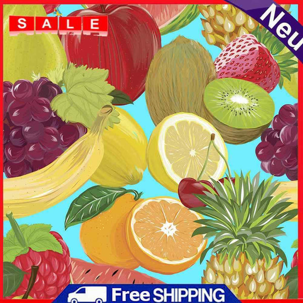 DIY Full Round Drill Drawing Kit 5D Fruit Painting Diamond Ornaments Artwork Set