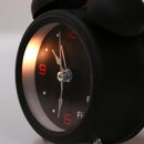 Happy Home Number/English Retro Double Bell Desk Table Alarm Clock (Black)