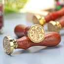 Retro Envelope Wax Seal Stamps Wooden Handle Sealing Wax DIY Crafts (K01)