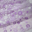 Floral Printed Tulle Voile Window Curtain Sheer Drape 200x100CM Purple