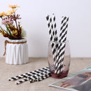 Paper Straws-Durable Rainbow Drinking Straws Party Decor Supply (Black) Newly