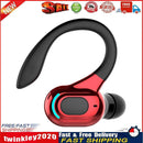 Waterproof Hanging Headphones Bluetooth-compatible Wireless Headset (Red) Newly