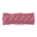 Knitted Flower Kids Hair Band Twist Woven Woolen Baby Headband(Pink)
