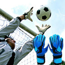 Latex Finger Protection Goalkeeper Gloves Training Goalie Gloves (Blue 6)