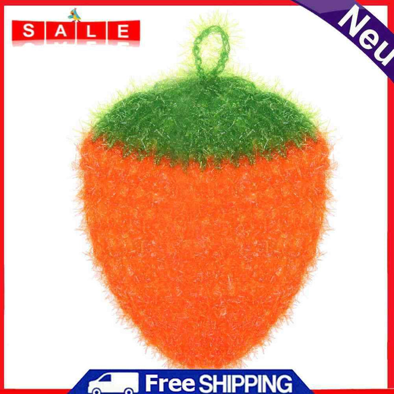 Broadroot Cute Strawberry Dish Towel Polyester Fiber Dishrag Washcloth Floral