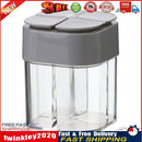 4 Grids Pepper Seasoning Bottle Condiment Cruet Storage Container (Grey) Newly