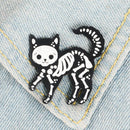 Jewelry Fashion Gothic Horror Brooches Accessories Black Cat Skeleton Pins