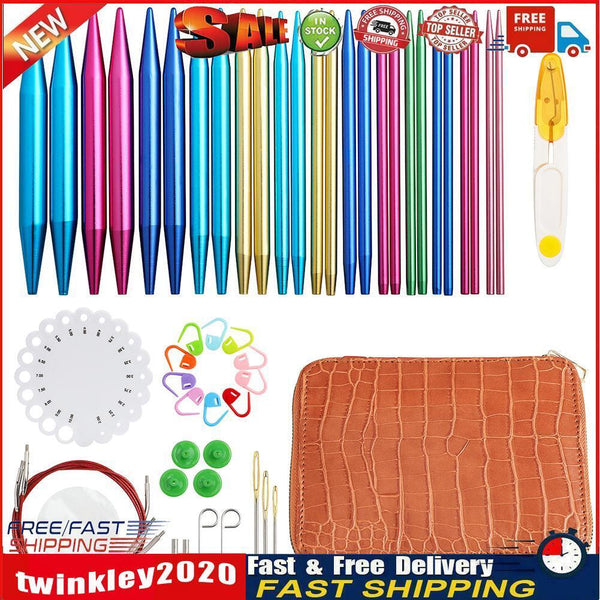 13pair Interchangeable Circular Crochet Kit with Accessories (ck169 c5) Newly