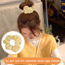 Flower Printed Hair Rubber Band Women Girls Sweet Hair Rope Ties Ponytail Holder