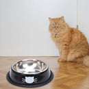 Elevated Dog Food Water Anti-leak Bowl Raised Feeder Stand Pet Feeding Supp