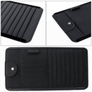 Multi Pocket Sun Visor Storage Bag Card Clip CD DVD Holder Sunglasses Case