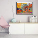 Autumn Courtyard Dog 5D DIY Diamond Painting Kits Full Round Drill Wall Decor