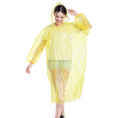 Emergency Rain Poncho Waterproof Coat Cape Disposable for Camping (Yellow) Newly