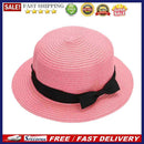 Unisex Fashion Casual Weave Sunhat Seaside Outdoor Breathable Cap (Pink)