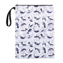 Waterproof Reusable Wet Bag Printed Diaper Nappy Bags with Two Zipper (B) Newly