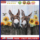 5D Diamond Painting Fence Donkeys Full Round Rhinestone DIY Home Decoration