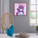 5D Diamond Painting Kit Purple Bear Full Round Drill Rhinestone DIY Crafts