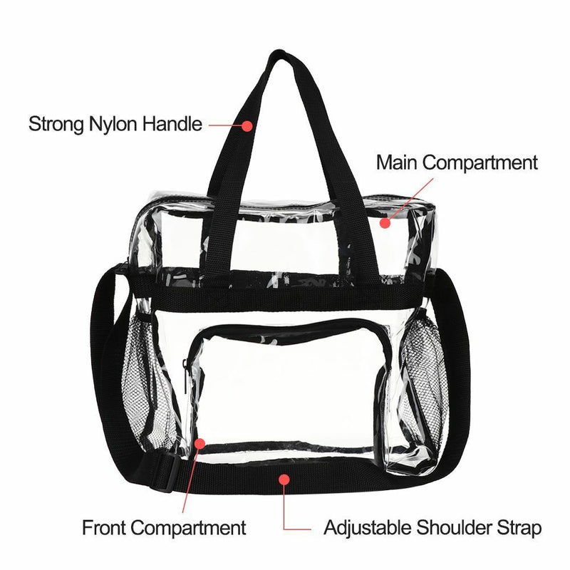 Waterproof Transparent Tote Bag Clear Bag Stadium Approved Adjustable Strap