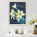 5D DIY Diamond Painting Lily Flower Full Round Drill Mosaic Art Picture Decor