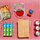 Portable Wicker Rattan Waterproof Tableware Insulated Thermal Basket Z4Y1