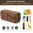 Armchair Caddy Non Slip Sofa Armrest Organizer with 14 Pockets (Coffee) Newly
