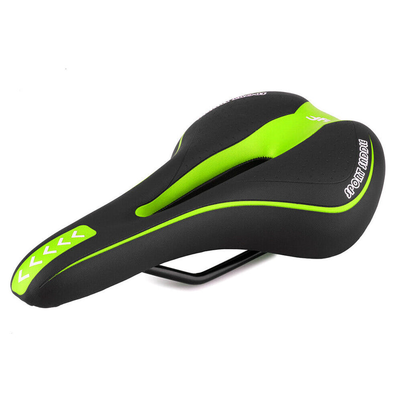 YAFEE MTB Bike Seat Saddle Soft Bicycle Breathable Hollow Cushion (Green) Newly