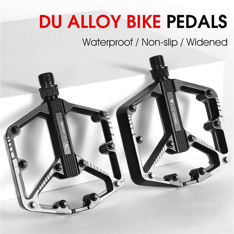 WEST BIKING MTB Mountain Bike Aluminum Alloy Pedal Anti-Brief Cycling Footpegs