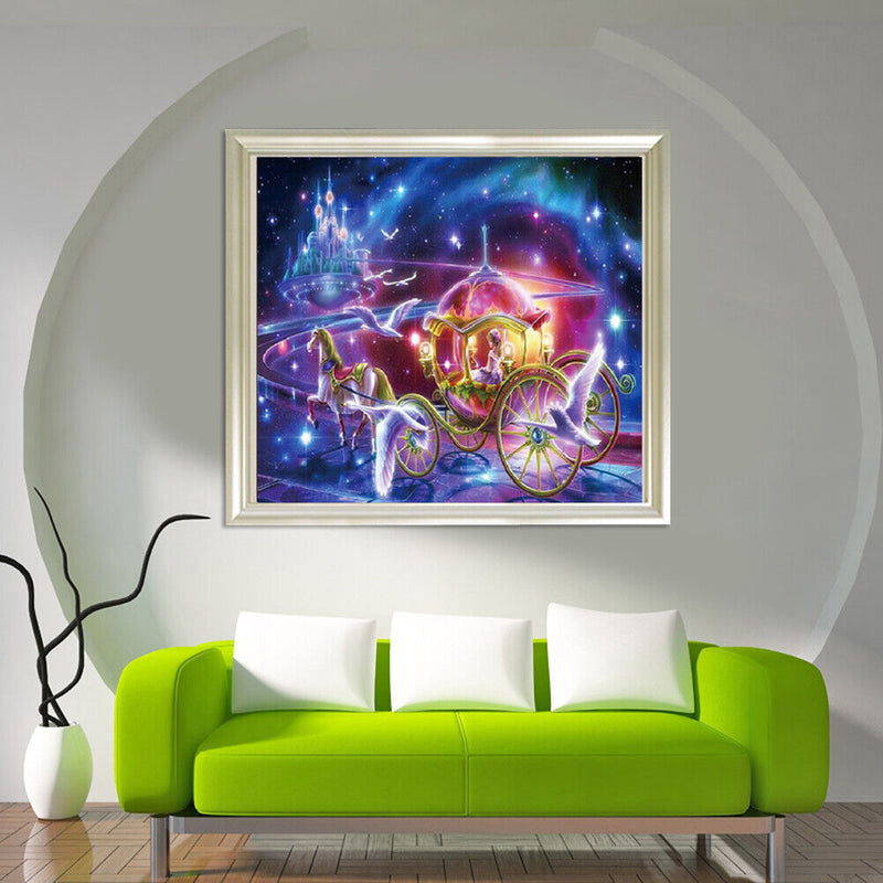 30 * 30cm 5D diamond embroidery princess carriage handmade diamond mosaic picture