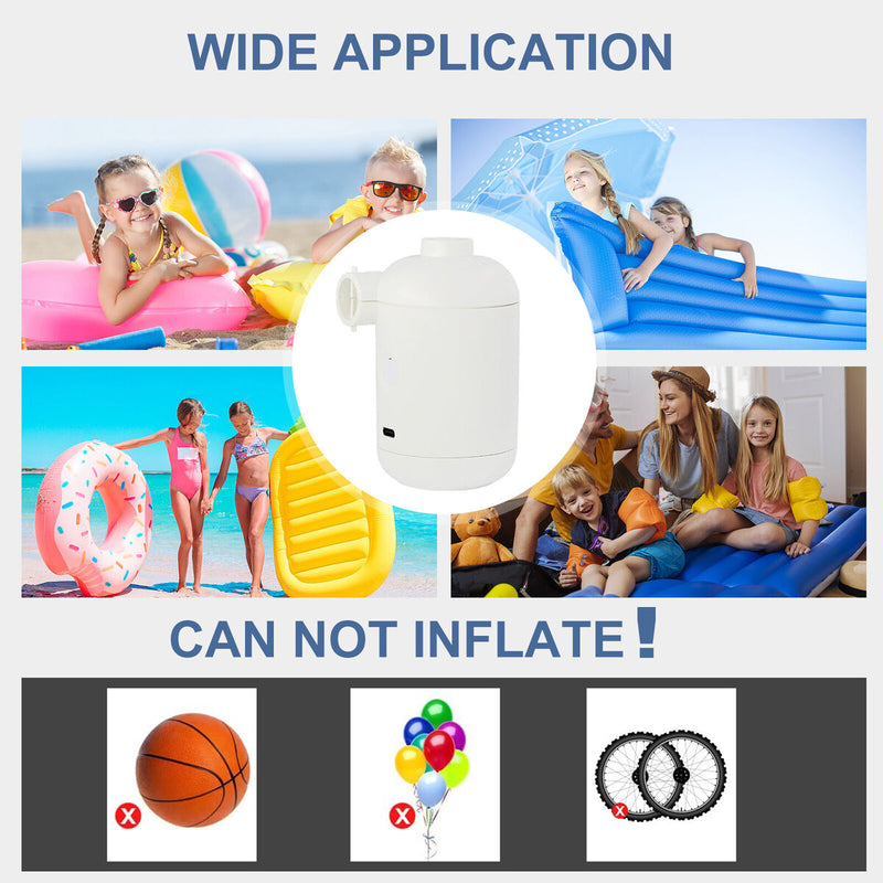 Swimming Ring Air Pump Portable Electric Mini Inflator Lightweight Party Supplie