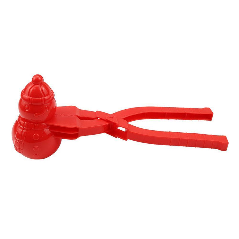 Snowball Maker Tool Snowman Shape DIY Snow Ball Tongs with Handle (Yellow)