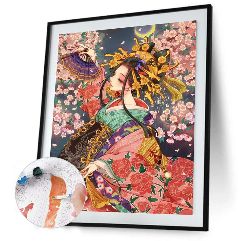Digital Paint Person Painted By Numbers On Canvas Decor