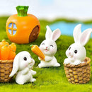 7 Pcs Mini Garden Ornaments Easter Bunny Decoration for Home Garden Yard Office