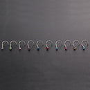 Steel Body Jewelry Nose Piercing Crystal Screw Stud Nostril Hoop Nose Ring