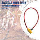 Metal Bicycle Lock Universal MTB Road Bike Anti Theft Security Lock (Red)