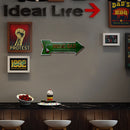 Home Weatherproof Retro Chic Arrowhead Sign Iron Painting Wall Drawing Templates