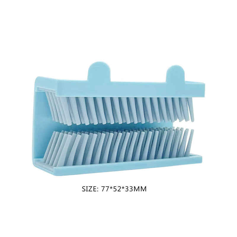 Shower Hair Catcher Wall Silicone Hair Trap Collector for Bathroom (Blue)