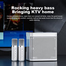 100W Portable Professional Karaoke Dual Microphone Wireless Stereo Bass Spe