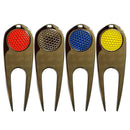 Magnetic Golf Divot Repair Tool Pitch Groove Cleaner Pitchfork Color Random
