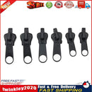 6pcs Zipper Slider for Tent Clothes Sleeping Bag Zip Replacement (Black) Newly
