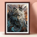 Full Embroidery Stamped Wolf Pattern 11CT Eco-Cotton Cross Stitch Crafts Ki