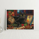 11CT Full Cross Stitch Reading Cat Counted DIY Animal Wall Art Crafts Home Decor