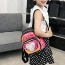 Small Travel Knapsack Sequins Heart Horse Pattern Backpacks Women Kids Rucksack