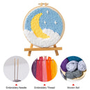 Punch Needle DIY Needlework Wool Poke Embroidery Kit with Yarn Home Decoration