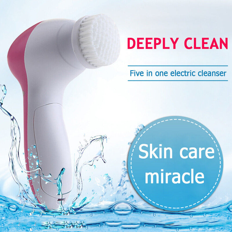 Portable Electric Facial Cleanser Brush Face Wash Skin Pore Cleaner Massager