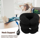 Inflatable Neck Stretcher Support 3 Tubes Air Cervical Traction (Black) Newly