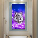 White Tiger Oil Paint By Numbers DIY Handpainted on Canvas Wall Picture Crafts