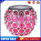 Solar LED Hollow Outdoor Waterproof Peacock Garden Courtyard Lamp (Red)