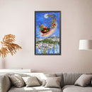 5D DIY Diamond Painting Santa Elk Sled Full Drill Rhinestone Mosaic Art Picture