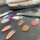 Acrylic Clear Makeup Palette Polish Gel Oil Painting Board w/Spatula (02) Newly