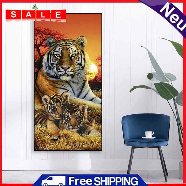 Siberian Tiger DIY Diamond Painting Kits Full Round Drill Home Wall Decor